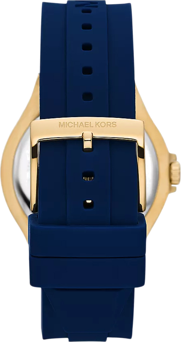 Montre Michael Kors MK7333 en Acier Doré et Bracelet Silicone Bleu vue 2