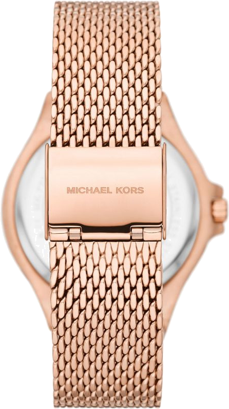 Montre Michael Kors Lennox MK7336 cadran or rose bracelet en maille milanaise vue 2