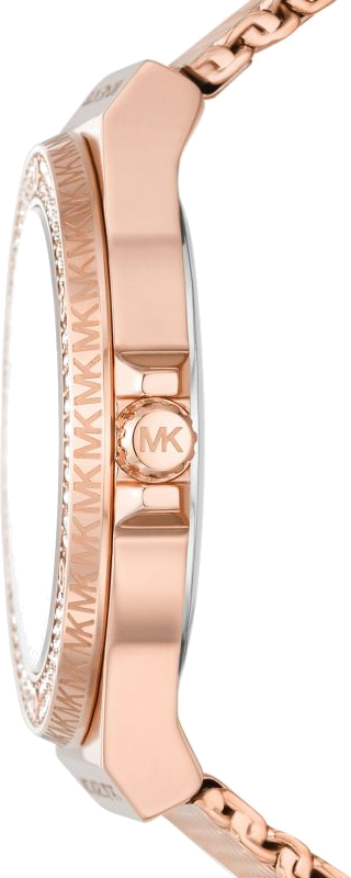 Montre Michael Kors Lennox MK7336 cadran or rose bracelet en maille milanaise vue 3