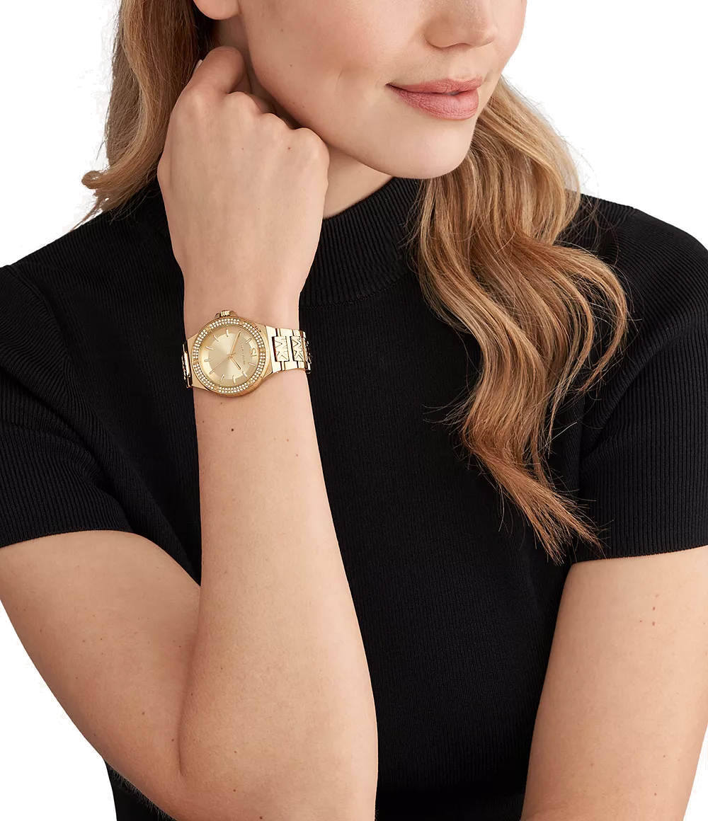 Montre Femme Michael Kors Lennox MK7339 Cadran et Bracelet Or Acier Inoxydable vue 4