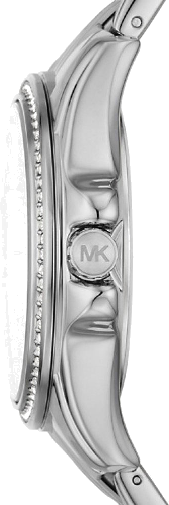 Montre Femme Michael Kors Mini Pilot MK7368 - Cadran pavé arc-en-ciel, bracelet acier argenté vue 3
