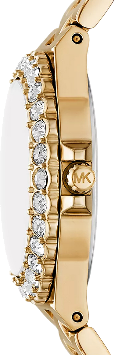 Montre Michael Kors Lennox MK7395 pour Femme - Cadran vert, boîtier et bracelet en acier inoxydable doré vue 3