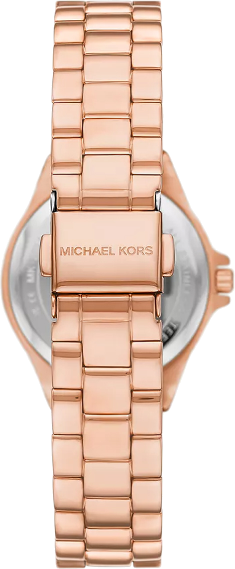 Montre Femme Michael Kors Lennox MK7396 - Cadran Bordeaux, Boîtier et Bracelet Acier Or Rose vue 2