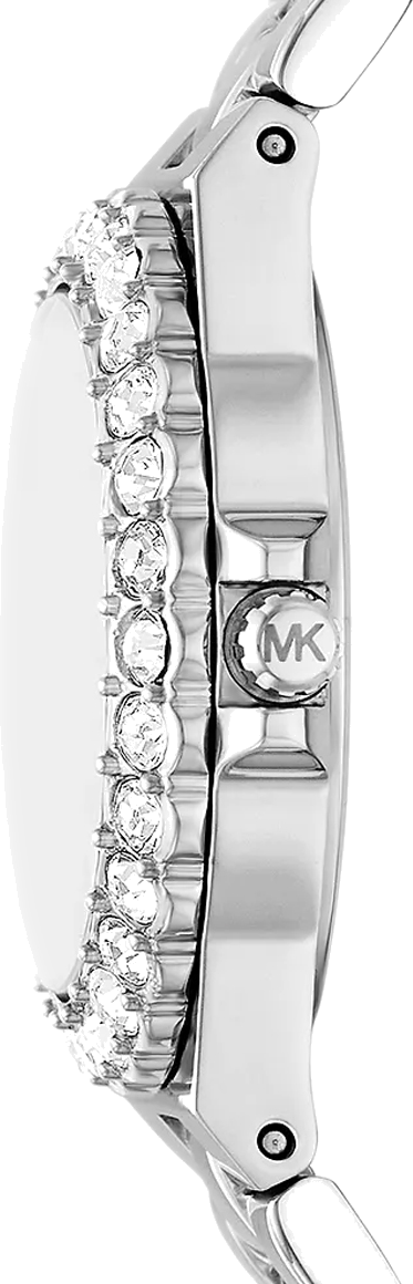 Montre Michael Kors Lennox MK7397 pour femme, cadran bleu et bracelet acier vue 3