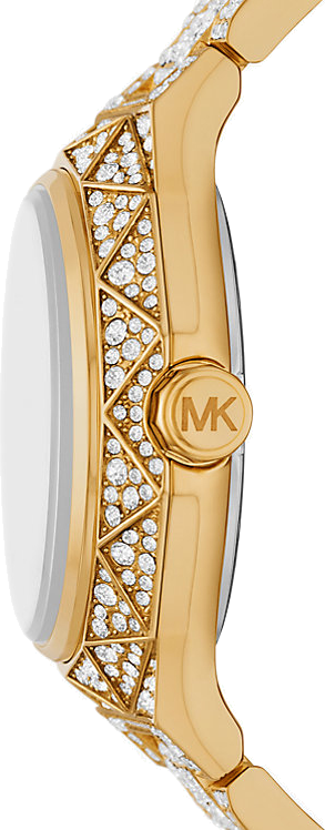 Montre Michael Kors Raquel MK7398 Cadran pavé Bracelet en acier inoxydable doré vue 2