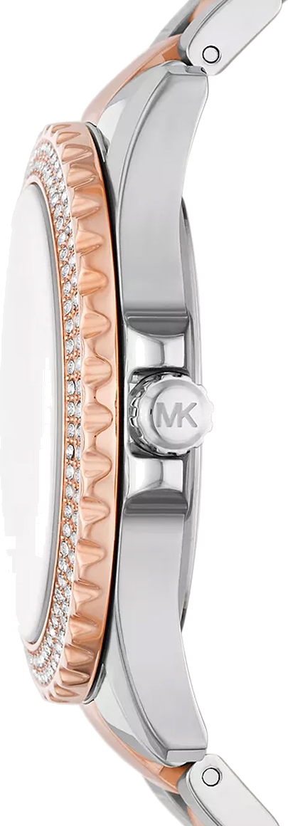 Montre Michael Kors Everest MK7402 cadran doré rose bracelet en acier inoxydable bicolore vue 3