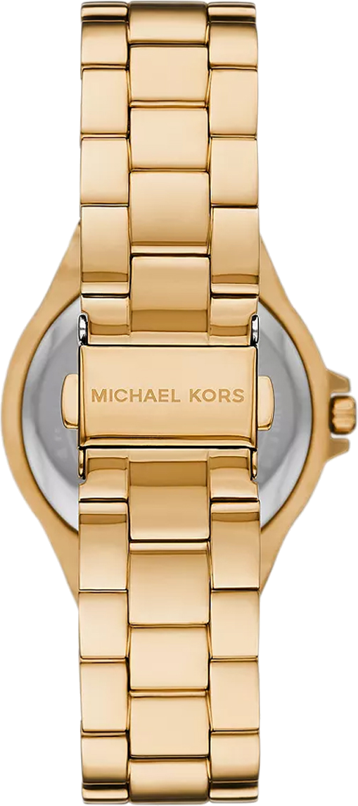 Montre Michael Kors Lennox MK7404 cadran noir bracelet en acier inoxydable doré vue 2