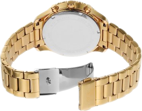 Montre Michael Kors MK7414 Everest - Chronographe Cadran Noir Bracelet Or - Pour Femme vue 2