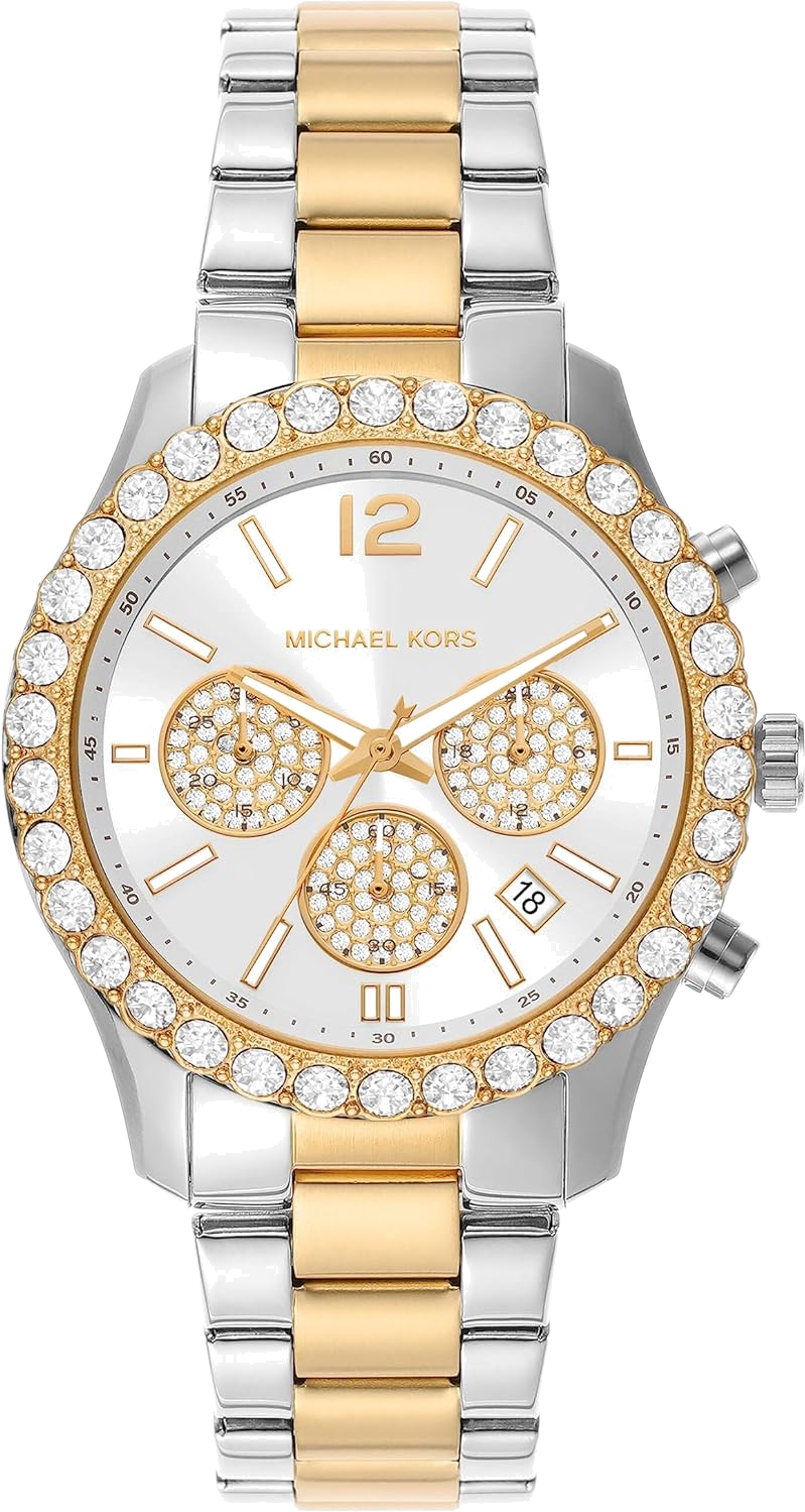 Montre Michael Kors MK7415 Femme - Chronographe Quartz en Acier Argenté et Doré