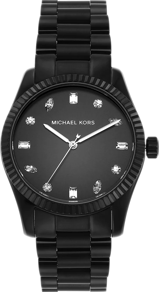 Montre Femme Michael Kors MK7442 en Acier Inoxydable Noir à Cadran Pavé de Cristaux