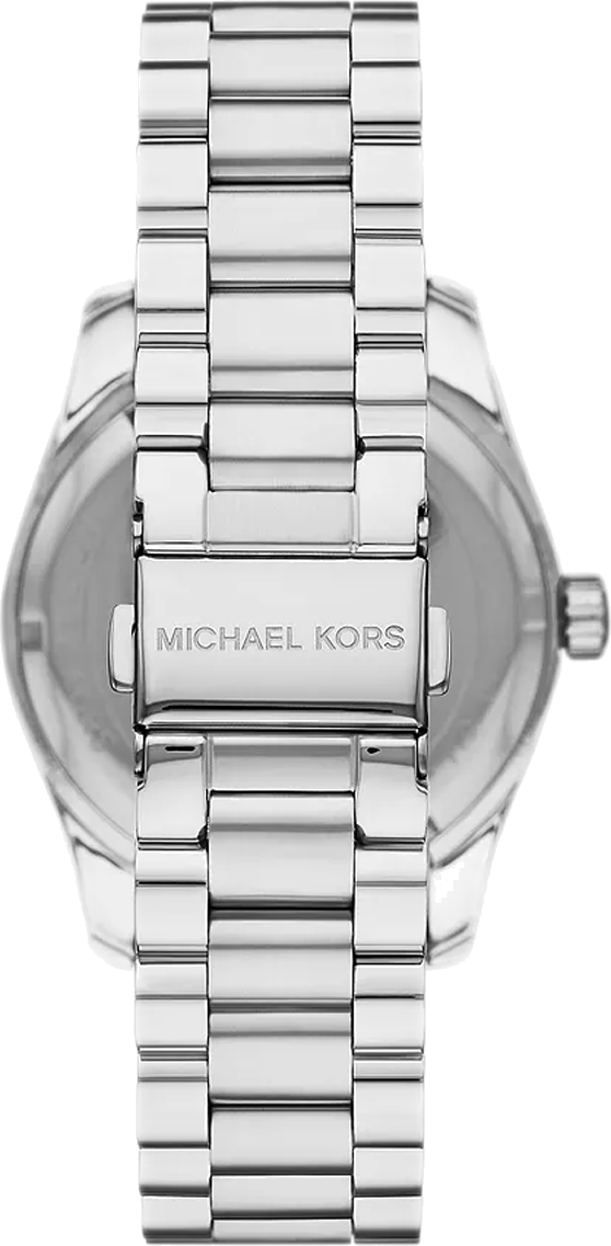 Montre femme Michael Kors Lexington MK7443 Pavé cadran rose vif et bracelet en acier inoxydable argenté vue 3