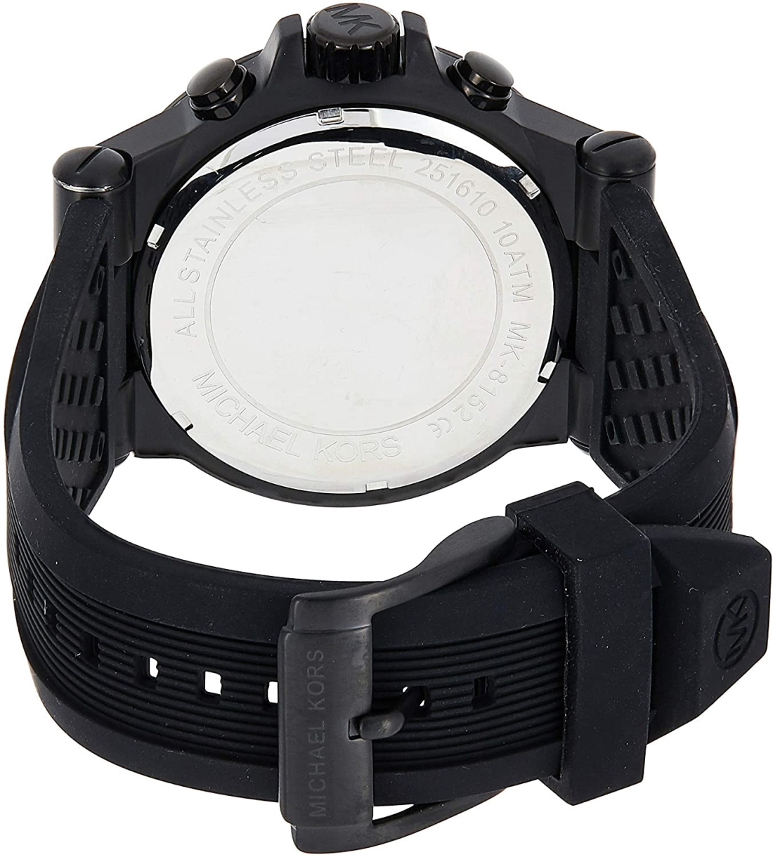 Montre Homme Michael Kors MK8152 - Cadran et Boîtier Noir - Bracelet Silicone vue 3