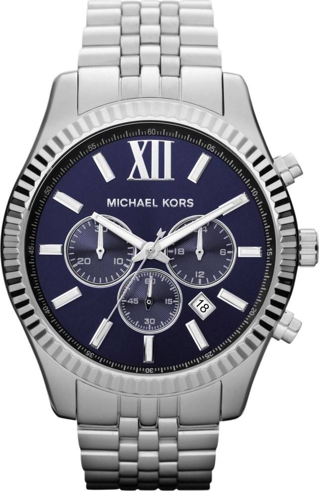 Montre Homme Michael Kors MK8280 Chronographe Cadran Bleu Acier Inoxydable