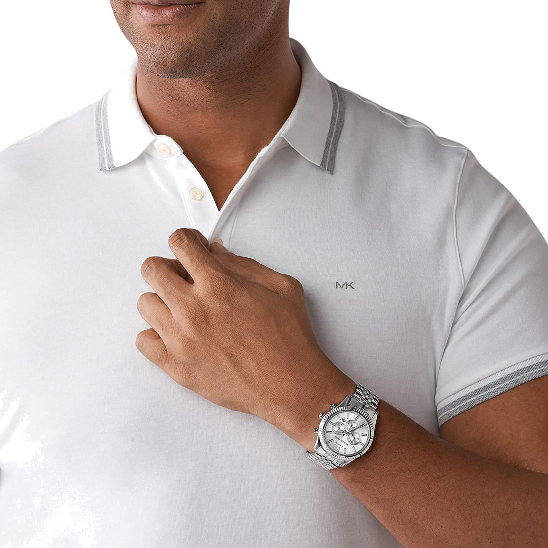 Montre Michael Kors MK8405 Chronomètre Sport en Acier Argenté vue 4