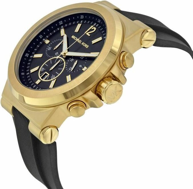 Montre Homme Michael Kors MK8445 Dylan Chronographe Cadran Noir Bracelet Caoutchouc vue 2