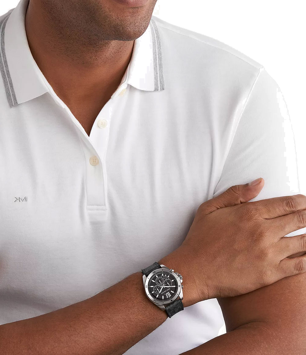 Montre Michael Kors Brecken MK8850 - Chronographe Homme Noir et Argent vue 2