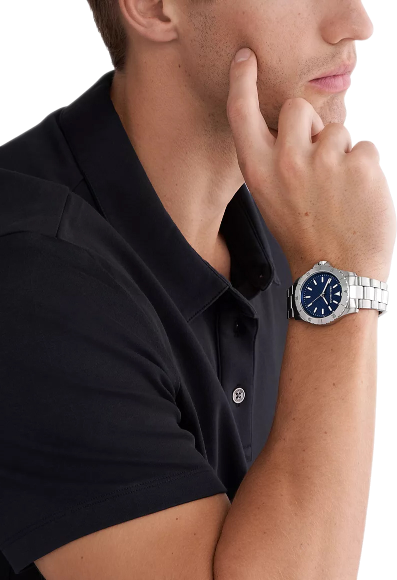 Montre Homme Michael Kors MK9079 en Acier Argenté avec Cadran Bleu Nuit vue 4