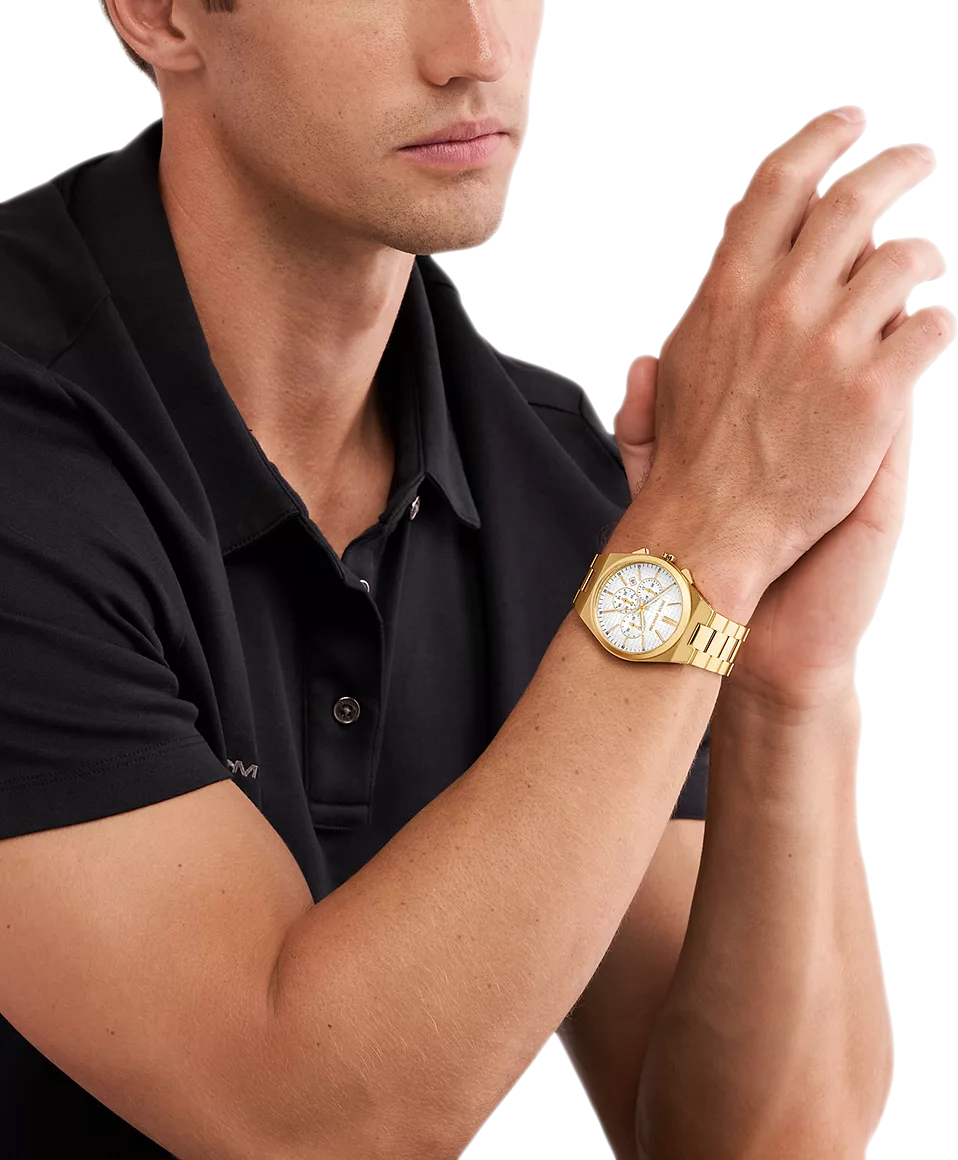 Montre Homme Michael Kors MK9120 Chronographe Acier Doré 45 mm vue 4