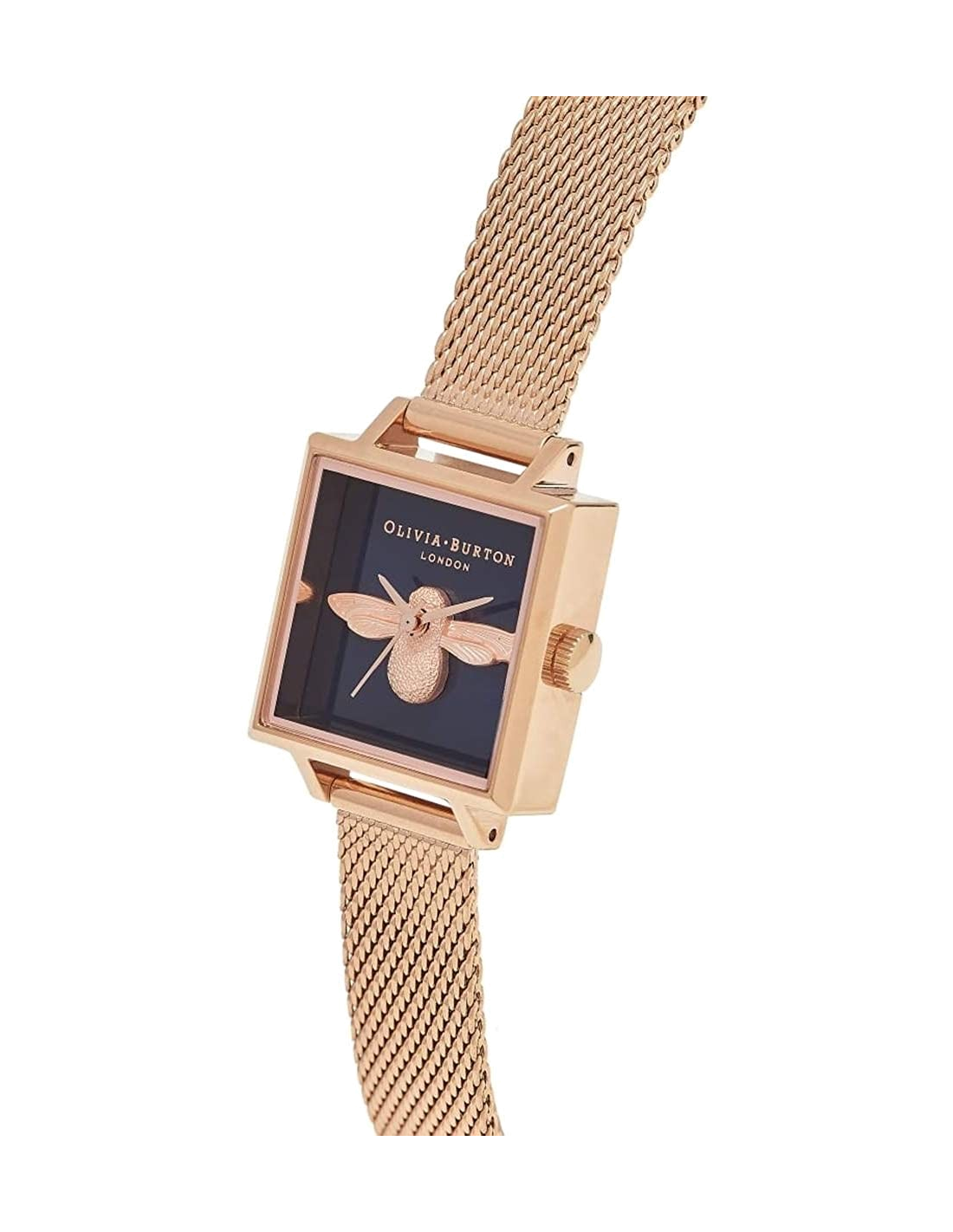 Montre Olivia Burton OB16AM96 Abeille 3D en Acier Argenté et Maille Milanaise vue 2