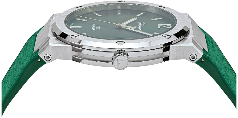 Montre Homme Salvatore Ferragamo SFDT00519 Cadran Vert Acier et Silicone vue 2
