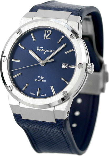 Montre Salvatore Ferragamo SFDT00719 en Acier et Bracelet Silicone Bleu vue 3