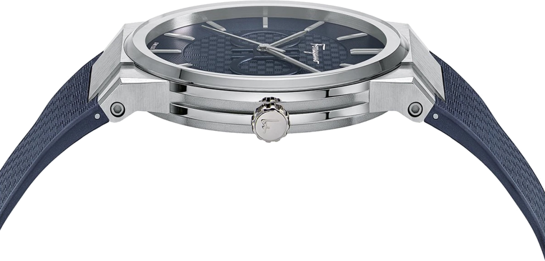 Montre Salvatore Ferragamo SFHP00120 en Acier et Silicone Bleu vue 3