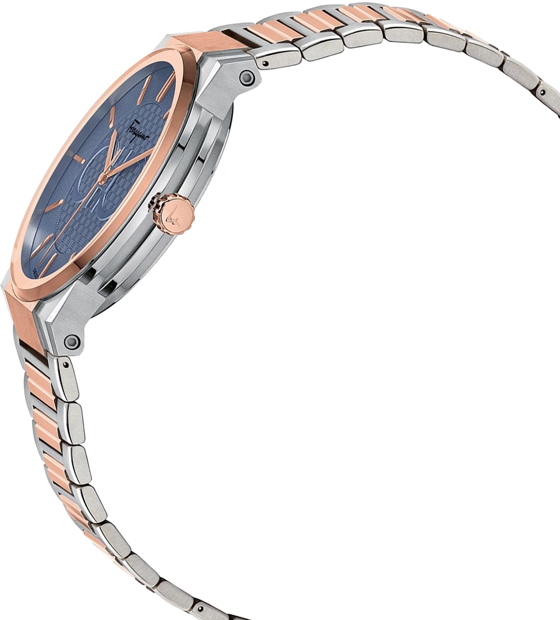 Montre Homme Salvatore Ferragamo SFHP00720 Acier Bicolore Cadran Bleu vue 3