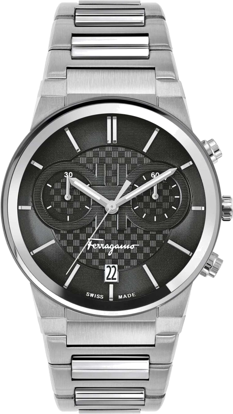 Chronographe Salvatore Ferragamo SFME00321 Homme en Acier, Cadran Noir