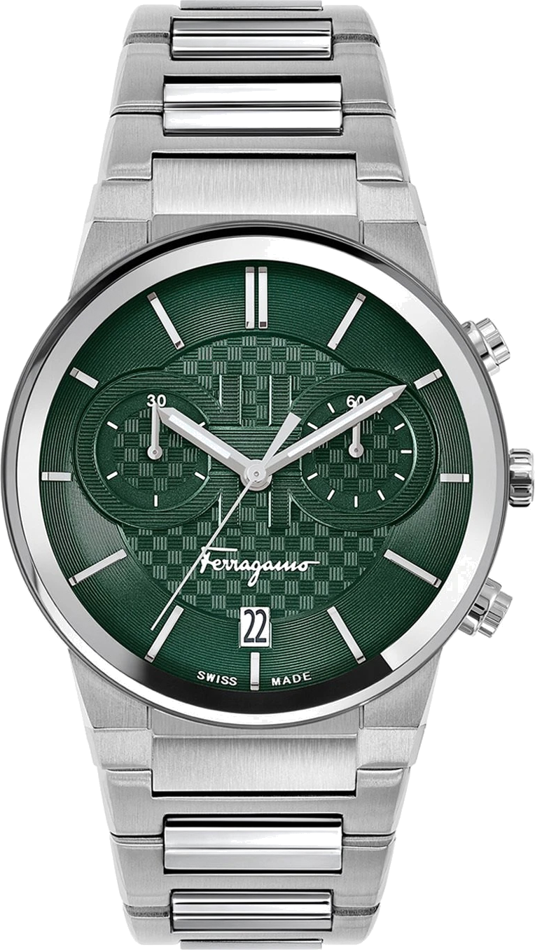 Salvatore Ferragamo SFME00421 Chronographe Homme Acier Cadran Vert