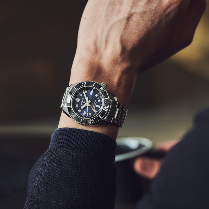 Montre Seiko Prospex SBEJ021 Diver's GMT Automatique - Cadran Bleu - Acier - Homme vue 3