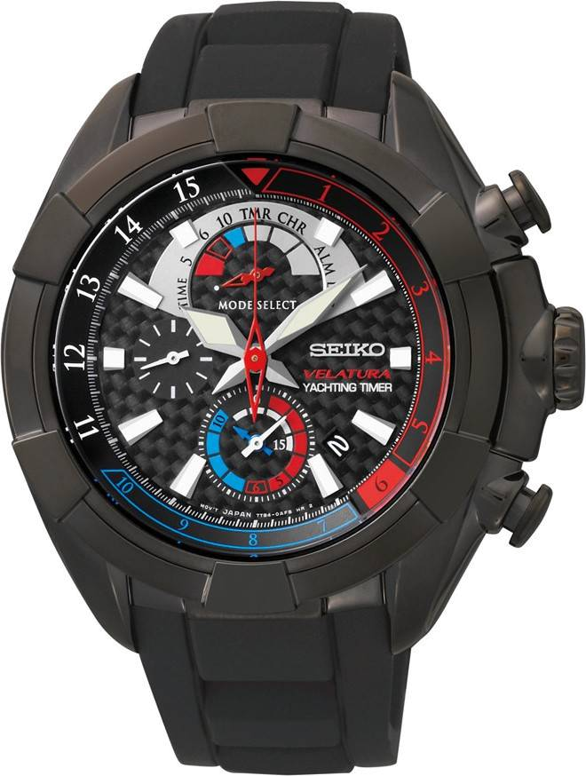 Montre Homme Seiko Velatura SPC149P1 en Acier et Titane Noir