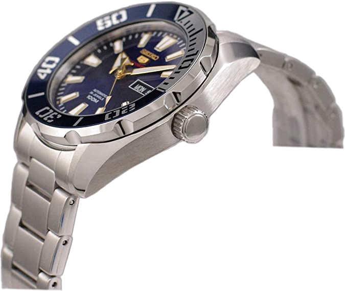 Montre Seiko 5 SRPC51K1 Automatique Homme - Cadran Bleu, Acier Inoxydable vue 2