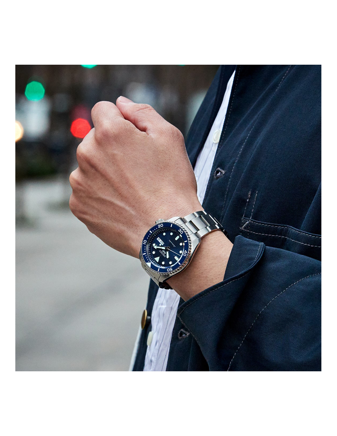 Montre Seiko SRPD51K1 Automatique Acier Cadran Bleu vue 5