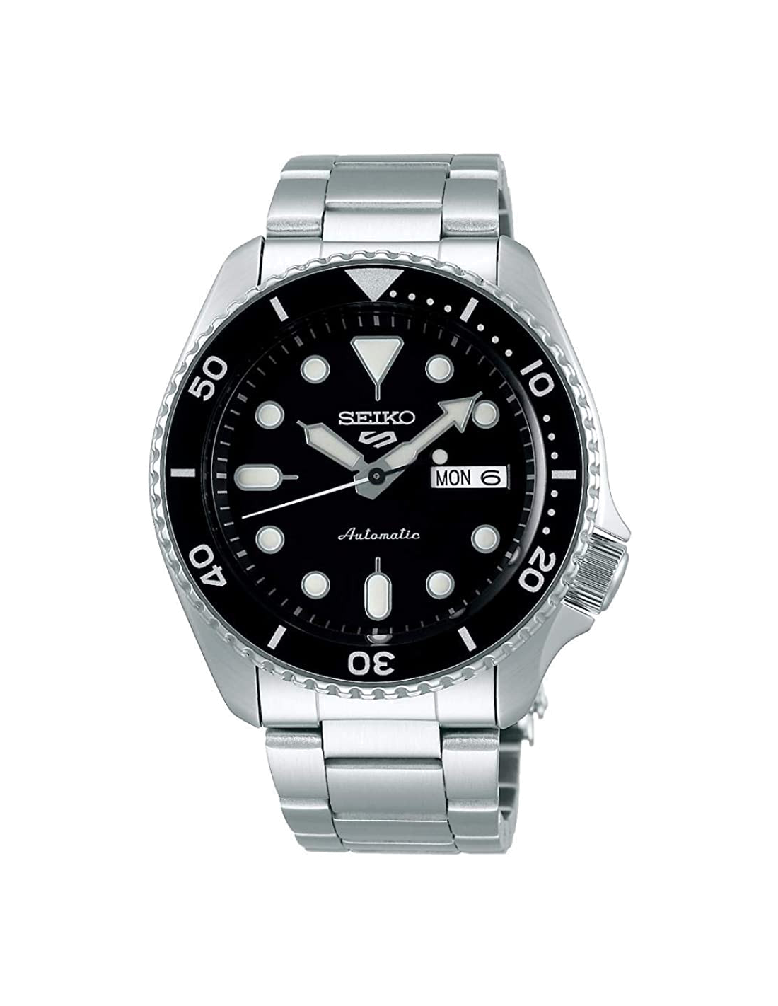 Montre Seiko 5 Sports SRPD55K1 Automatique Homme, Boîtier Acier Cadran Noir
