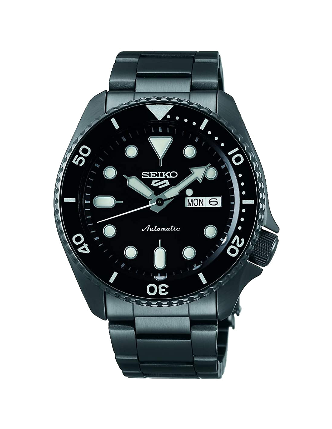 Montre Seiko 5 SRPD65K1 Automatique Homme - Boîtier Acier PVD Noir, Cadran Noir, Bracelet Nylon