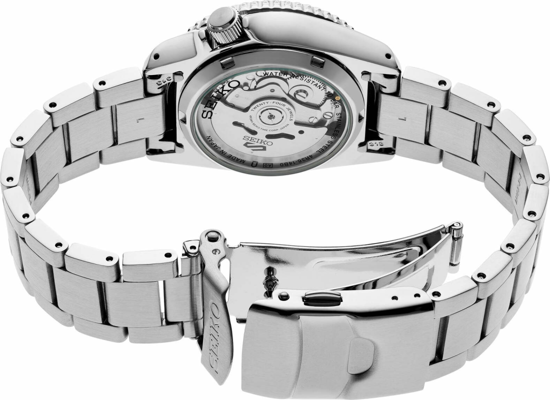 Montre Seiko SRPJ45BL Automatique Homme - Cadran Bleu Soleillé, Bracelet Acier vue 3