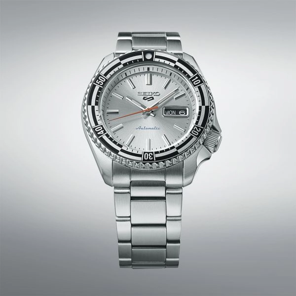 Montre Seiko SRPK09K1 Automatique Homme Acier Argent Cadran Texturé vue 3