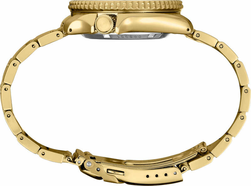 Montre Seiko 5 Sports SRPK18 Automatique Homme, Boîtier Or et Cadran Noir vue 3