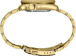 Seiko 5 Sports SRPK20 - Montre automatique homme cadran bleu et boîtier or vue 3