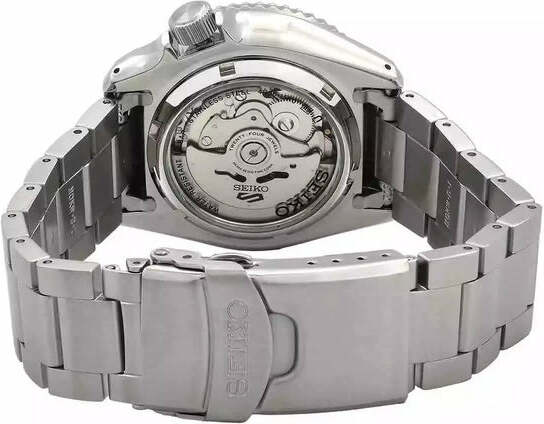 Montre Seiko 5 Sports SRPK67K1 Automatique Homme Cadran Noir Damier Acier vue 3