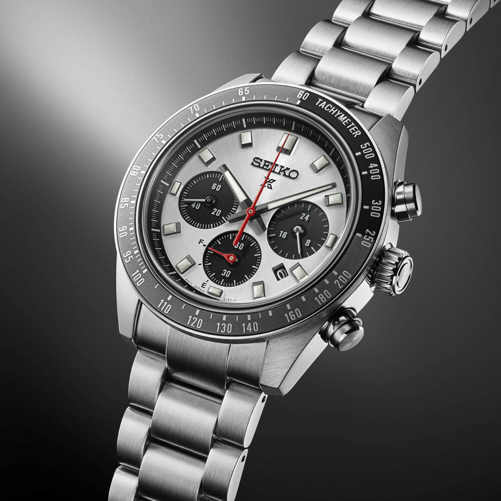 Montre Seiko Prospex Speedtimer Solaire SSC911P1 - Chronographe Homme en Acier Argenté vue 2