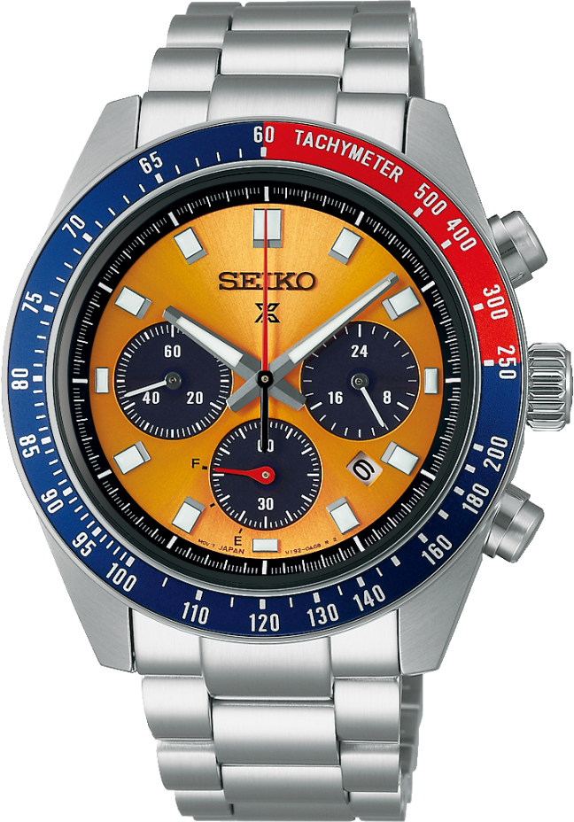 Montre Homme Seiko Prospex Speedtimer Solar SSC947P1 - Cadran Doré, Lunette Bicolore
