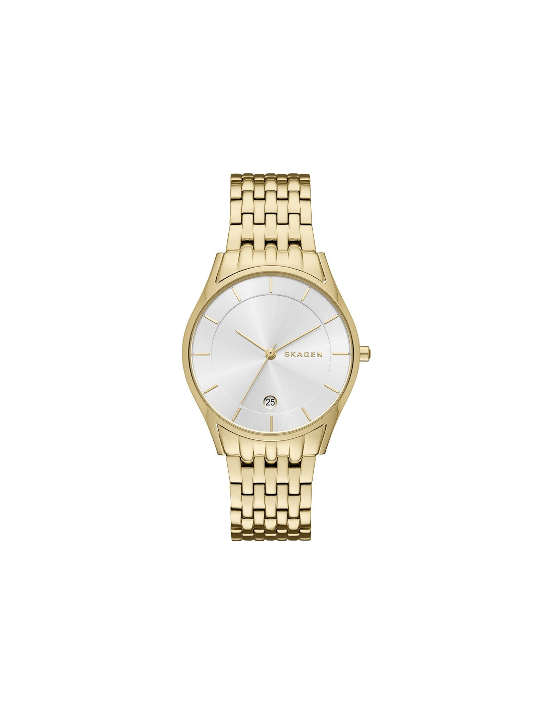 Montre Skagen Holst SKW2389 pour Femme, Cadran Argent et Bracelet Or