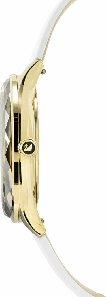 Montre Femme Swarovski Octea Nova 5295337 - Cadran Cristal, Boîtier Or, Bracelet Cuir Blanc vue 2