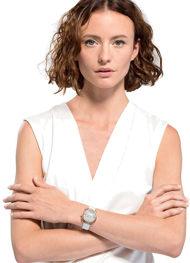 Montre Femme Swarovski 5452459 Crystalline Glam Bracelet Cuir Blanc vue 4
