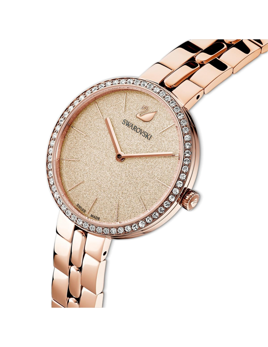 Montre Swarovski Cosmopolitan 5517800 pour Femme, Boîtier Acier Or Rose 32mm, Cadran Poudre de Diamants vue 2