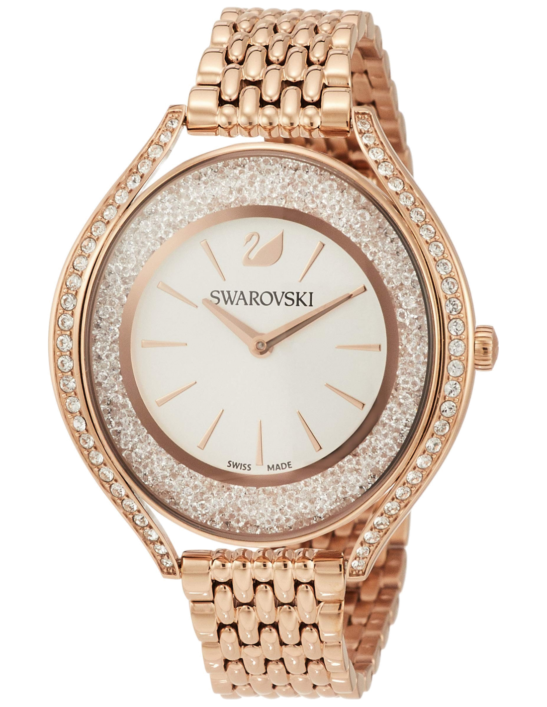 Montre Femme Swarovski Crystalline 5519459 en Acier Or Rose et Cristaux