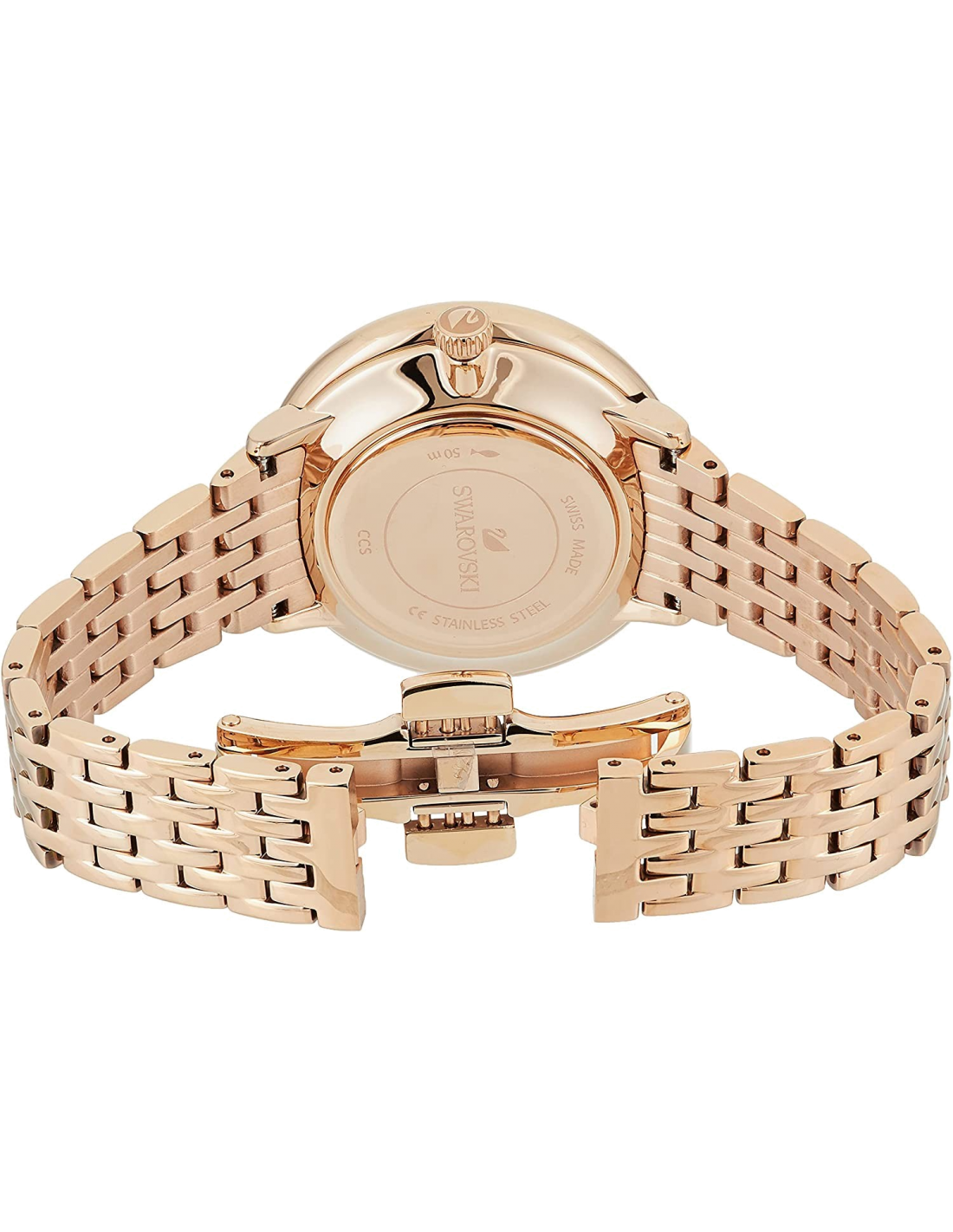 Montre Femme Swarovski Crystalline 5544587 en acier or rose vue 2