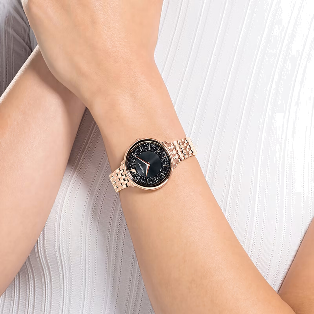 Montre Femme Swarovski Crystalline 5544587 en acier or rose vue 4