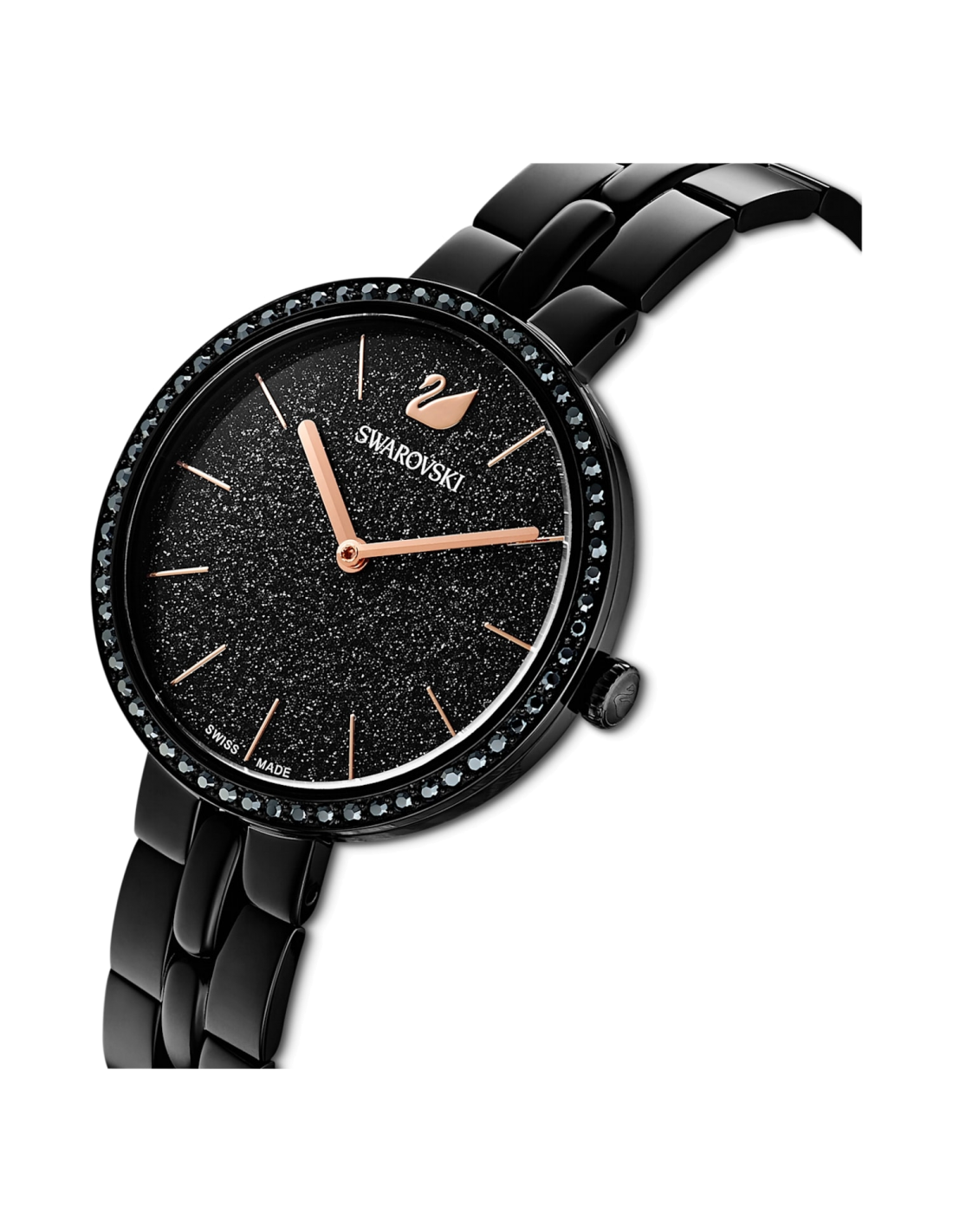 Montre Femme Swarovski Cosmopolitan 5547646 Noire en poudre de diamants vue 2